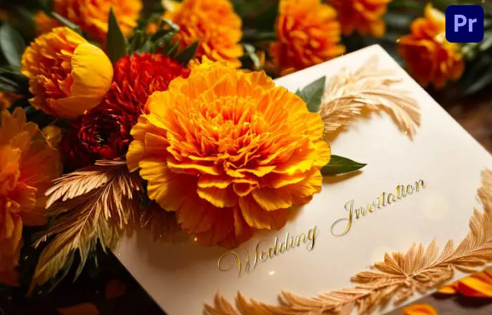 Unique Creative 3D Floral Wedding Invitation Slideshow